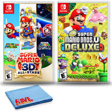New super mario font u font subfamily identification: Amazon Com Super Mario 3d All Stars Bundle With New Super Mario Bros U Deluxe And 6ave Cleaning Cloth Video Games
