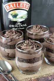 Mini Baileys Chocolate Cheesecake Trifles Easy No Bake Dessert Recipe Desserts Trifle Recipe Dessert Recipes