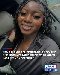 SHARE: 15-year-old Grace Washington was last seen wearing a brown dress, in  the 6900 block of Pinebrook Drive.  https://www.fox8live.com/2025/10/14/nopd-needs-help-finding-15-year-old-girl-last-seen-oct-11/