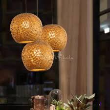 The ceiling shades are made of handmade washi paper and. Japanese 1 Bulb Ceiling Lamp Brown Lantern Hanging Pendant Light With Bamboo Shade Beautifulhalo Com