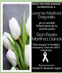 En mis oraciones la recuerdo, y puedes creer que a ti tampoco te olvido. Claudia Hernandez On Twitter Envio Mis Mas Sinceras Condolencias A Lorenzomtzd Por El Sensible Fallecimiento De Su Querido Padre Don Pedro Martinez Llanas Dios Otorgue La Fortaleza Necesaria Ante Tan Dificil