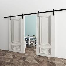 double arrow 10ft sliding barn door hardware bypass barn door double barn doors garage door design