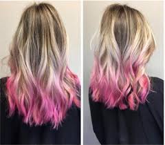 Short blonde hair with pink tips. Pink Hair Beauty