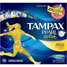 Tampax Pearl Active Regular Plastic Tampons Unscented Feminine Products Beauty Health Shop The Exchange