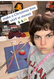 Family Christmas Hand Embroider Tree Skirt