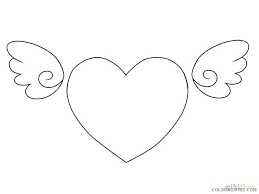 Coloring pages of hearts with wings. Cute Heart With Wings Coloring Pages Printable Coloring4free Coloring4free Com