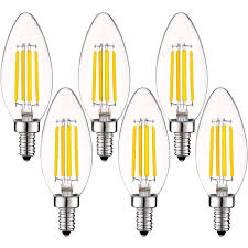 Split the cost between two or more. Luxrite 5w Vintage E12 Led Bulb 60w Equivalent 550 Lumens Dimmable Candelabra Led Bulbs Clear Glass 6 Pack On Sale Overstock 28896187
