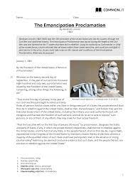 The emancipation proclamation, or proclamation 95, was a presidential proclamation and executive order issued by united states frederick douglass, (born frederick augustus washington bailey), is reputed to have persuaded president abraham lincoln to put the emancipation. Commonlit The Emancipation Proclamation