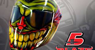 Airbrushed Motorcycle Helmet Bandit Alien Ii Evil Clown Design Like Simpson Buy Online At Motorcycle Helmets Custom Paint Motorcycle Custom Motorcycle Helmets