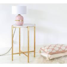 Estoria 2 tier side table/coffee gold legs solid marble top. Source Elegant Marble And Gold Finish Legs Home Accent Side Table On M Alibaba Com