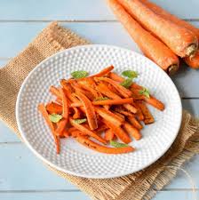 Brush raw carrot slices with a small amount of butter. Carrot Fries Zesty South Indian Kitchen