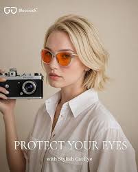 Bloomoak Blue Light Filter Glasses Anti Fatigue Anti Glare TR90 for  Screens, Games, TVs, Mobile Phones, 99% Filtering, Ambar