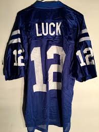 details about reebok nfl jersey indianapolis colts andrew luck blue sz 2x