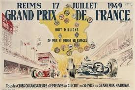 Automobile Race Grand Prix Vintage Ad Poster Reims France 1949 Sports Car Reims Vintage Ads Racing Posters