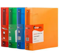 JAM PAPER Plastic 3 inch Binders - Assorted 3 Ring Binders (Red, Blue,  Green & Orange) - 4/Pack