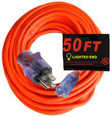This definitive extension cord size chart helps you understand how wire gauge, amps, and length affect how power gets to your tools. 50 Ft 10 Gauge Extension Cord 50 Feet Powerful 15 Amps 125 Volts 1 875 Watt 10 3 Extension Cords 50 Ft Lighted Ends 10 Gauge Extension Cord 50 Ft Orange Amazon Com