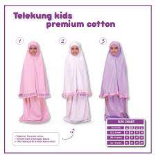 Kami merupakan agen sah telekung ibu dan anak serta sejadah. Telekung Kanak Kanak Cotton Premium