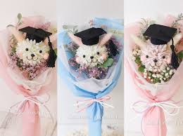 cute cute畢業小兔小花束 小朋友畢業 喇 影相點可以無札靚靚小花束 可愛小兔 花束細細札 夠晒小朋友 快d幫小朋友訂返札啦 多謝客人回左靚靚既畢業相比我地 好靚呀 小花束製作需3 5個工作天