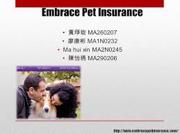 Before you buy a pet insurance plan, you should type of pet: é»ƒç¤ç Ma å»–åº·å½¬ Ma1n0232 Ma Hui Xin Ma2n0245 é™³æ€¡ç‡ Ma Embrace Pet Insurance Ppt Download