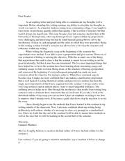 Read the cover letter and answer the question that follows. Midterm Portfolio Cover Letter Dearreader Important Wordswasnarrow Iwastaughtto Course Hero