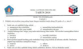 Soal Latihan Olimpiade Ipa Sd 2018 Ilmusosial Id