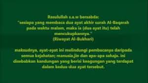Barangsiapa membaca surah al baqarah maka dipakaikan kepadanya mahkota disyurga. Bacaan Ayat 285 Dan 286 Surah Al Baqarah Untuk Amalan Sebelum Tidur Youtube