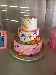 Bizcocho De Baby Shark Bolo Do Baby Shark Shark Themed Birthday Party Baby Boy 1st Birthday Party Shark Birthday Party