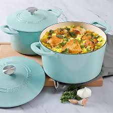 Martha Stewart 4 Quart And 7 Quart Enamel On Cast Iron Dutch Ovens 2 Pack Assorted Colors Sam S Club Enameled Cast Iron Dutch Oven Recipes Cast Iron Dutch Oven Dutch Oven Recipes Cast Iron