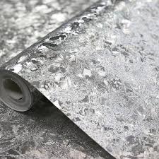 Arthouse Velvet Crush Foil Pattern Wallpaper Metallic Leaf Motif Textured Vinyl 294301 Silver Wallpaper Silver Wallpaper Living Room Silver Walls