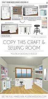 Place your sewing machine on a large shelf and all you'll need to do to get started is pull the expandable table down and plug your machine in. Copy This Craft Sewing Room Makeover Postbox Designs
