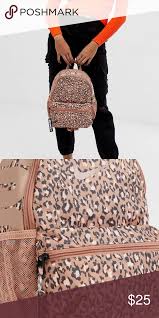 Black And Rose Gold Nike Backpack Backpack By Nike Rose Gold Leopard Print Mini Backpack By Nike For Those Must Carry Essentials Leopard Print Grab Handle Leopard Nikes Leopard Print Nike Bags