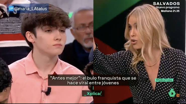 Afra Blanco pone en su sitio a un joven del PP: "La culpa es del  especulador o político que se lucra"