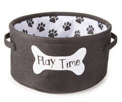 Black And White Storage Bins Play Time Black White Pet Toy Storage Bin At Big Lots Dog Toy Storage Pet Toys Toy Storage Bins
