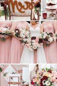 Whether you're looking for a sleek and simple wedding dress or. Spring Wedding Pastel Pink Bridesmaid Dresses With Blush And Burgundy Bouquets