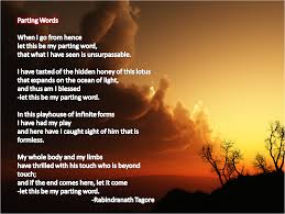Rabindranath Tagore S Poem Called Parting Words Tagore Quotes Spiritual Thoughts Rabindranath Tagore Poem