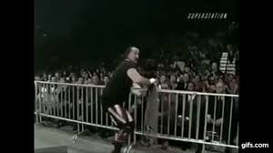 King of the death matches 1995 final no ropes barbed wire exploding barbed wire boards & exploding ring time bomb death: Terry Funk Throws A Chair That Rebounds Off The Ropes And Lands Perfectly Upright In A Seated Position Squaredcircle