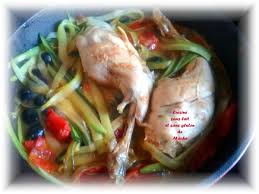 Lapin Saute Aux Olives Courgette Et Tomate Avec Polenta Plats Cuisines Lapin Saute Plat
