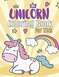 Unicorns are such magical creatures; Unicorn Coloring Book For Kids Unicorn Colouring Book For Kids In Large Print Unicorn Coloring Book Easy Coloring By Sparkle Annie Amazon Ae