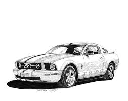 2009 Mustang Fastback By Jack Pumphrey 2009 Mustang Mustang Drawing Vintage Mustang