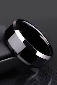 Personalized Black Tungsten Wedding Band For Men Black Titanium Ring Rings For Men Titanium Rings For Men