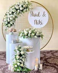 Prop Event Hire Melbourne On Instagram Diy Hire Client Photo Paul And Niki S Engagemen Wedding Stage Decorations Stage Decorations Wedding Decorations