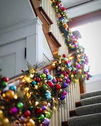Pin By Zuly Ph On Natal Rainbows Christmas Christmas Stairs Decorations Christmas Stairs
