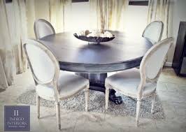 Gorgeous 60 Inch Round Black W Silver Glazed Dining Kitchen Table With Claw Feet By Www Indigoin Dining Table In Kitchen Round Wood Dining Table Dining Nook