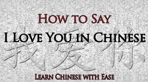 Or perhaps you are still. How To Say I Love You In Chinese I Love You In Chinese Love In Chinese Youtube