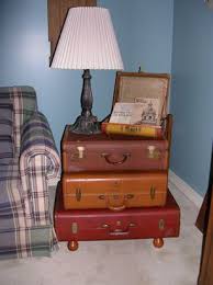 Diy Craft Projects Using Old Vintage Luggage Trash To Treasure Suitcase Decor Old Luggage Suitcase Furniture