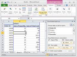 Ms Excel 2010 How To Change Data Source For A Pivot Table