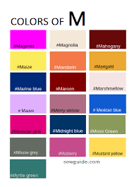 Color Names In Fashion Design An Easy Reference Guide For