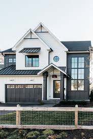 Behr marquee ultra pure white. Black And White Modern Farmhouse Exterior Home Bunch Interior Design Ideas