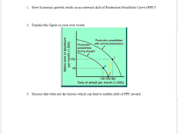 A ppf usually shows an economy with capital goods on the y axis figure 1 shows an economy at point x and in order to increase the production of capital goods by 10. Solved 1 How Economic Growth Results An Outward Shift Of Chegg Com