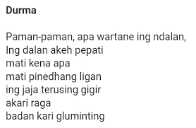 Check spelling or type a new query. Contoh Tembang Macapat Durma Buatan Sendiri Brainly Co Id